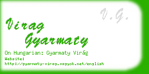 virag gyarmaty business card