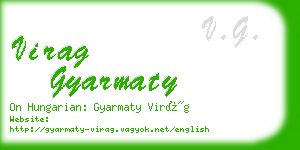 virag gyarmaty business card